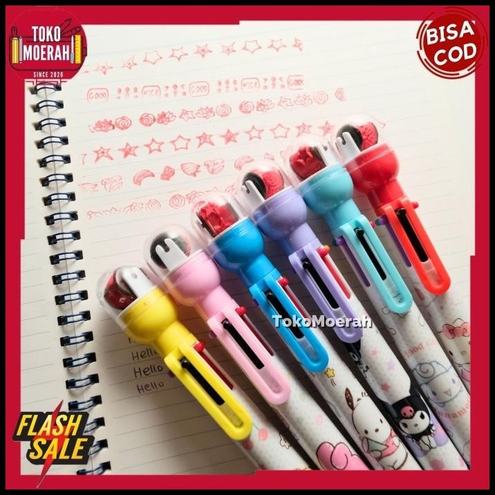 

DISKON PULPEN SANRIO 6 WARNA PEN ROLLER STAMP SANRIO UNIK LUCU MURAH COD