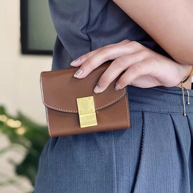 

Wch-02Br Brown Kimo Compact Card Holder And Wallet Kualitas Premium