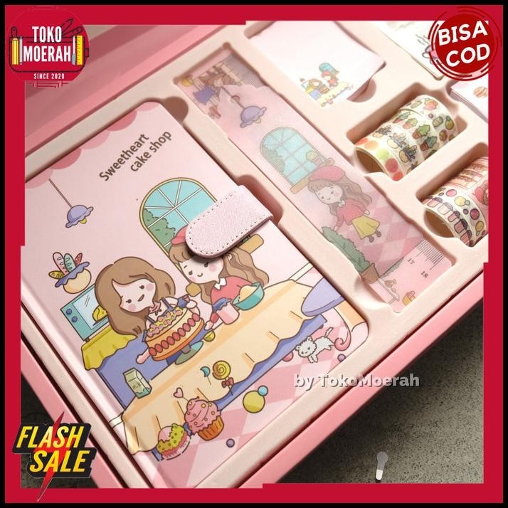 

DISKON PAKET JURNAL 7 IN 1 SWEETHEART CAKE SHOP KADO ALAT TULIS SWEET HEART