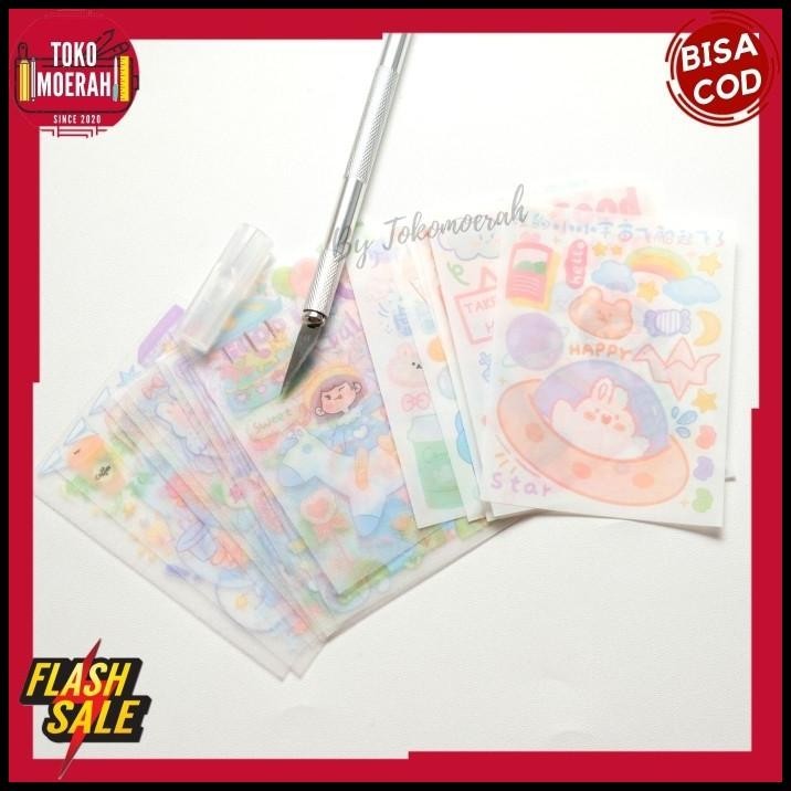 

TERMURAH STIKER IMUT YD-24RKD PAKET WASHI TAPE LUCU UNIK PEMOTONG STICKER IMUT !!!!