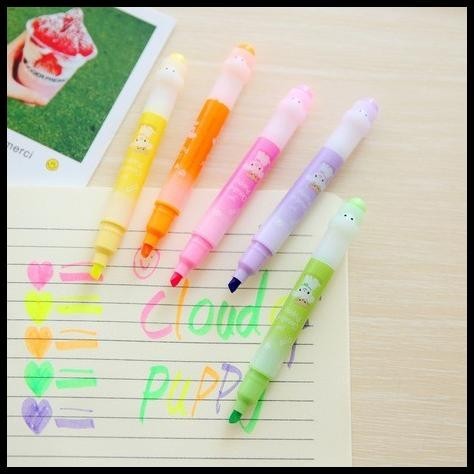 

BEST DEAL HIGLIGHTER SET ISI 6 CLOUD PUPPY / SPIDOL MARKER !!!!!!!