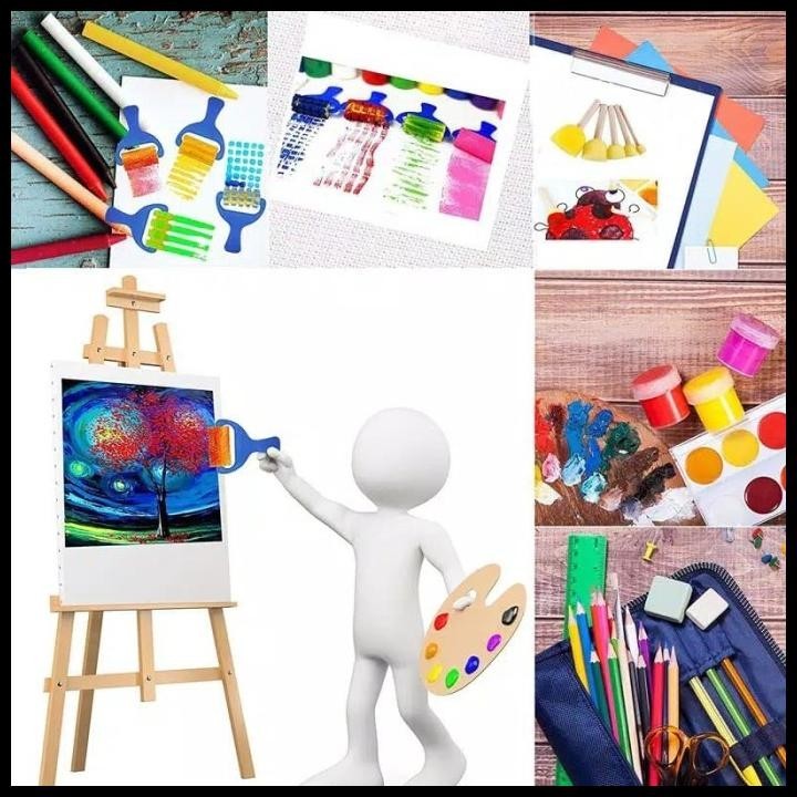 

TERMURAH MAINAN EDUKASI ANAK 39PCS PERALATAN/KUAS LUKIS DIY SPONGE PRINTING !!