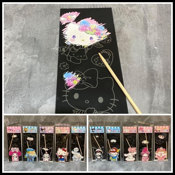 

GRATIS ONGKIR SCRATCH NOTES KARAKTER SANRIO BUKU MAGIC WARNA COLORFULL