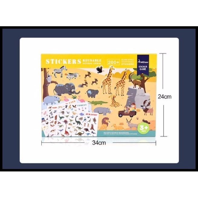 

DISKON MIDEER REUSABLE STICKERS BOOK - BUKU STICKER ULANG !!