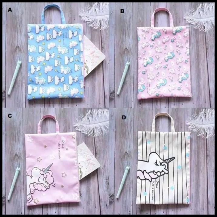 

BEST DEAL TAS FILE A4 PORTABEL STORAGE POUCH UNICORN A4 TAS SERBAGUNA TAS MAP !!!!