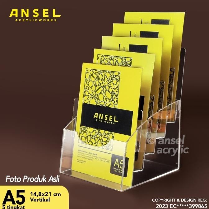 

Ansel Tempat Brosur Akrilik 5 Tingkat - A5 V - Display Tipe E 5 Susun Kualitas Premium