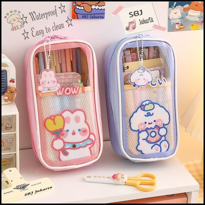 

TERMURAH TEMPAT PENSIL ANAK PEREMPUAN CEWEK PENCIL CASE BESAR WATERPROOF KAWAII !!!!!!