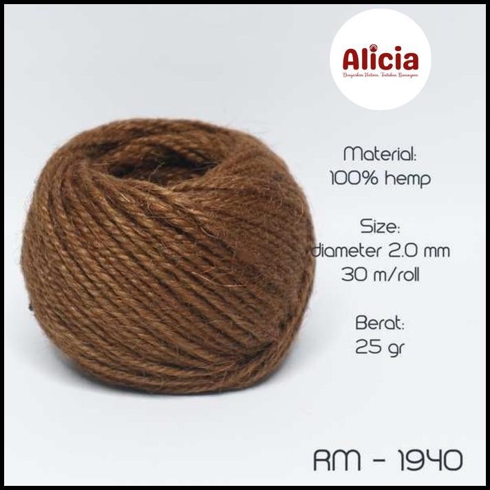 

BEST DEAL TALI RAMI WARNA GONI 25 GRAM 2PLY / TALI JERAMI / TALI MENDO - 1940 !!!