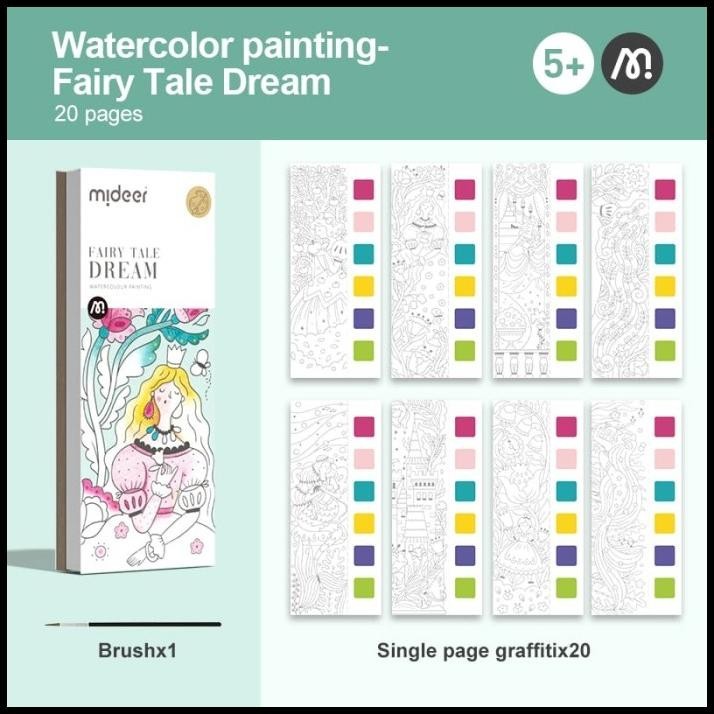 

BEST DEAL MIDEER WATERCOLOR PAINTING PAINT BRUSH MEWARNAI !!