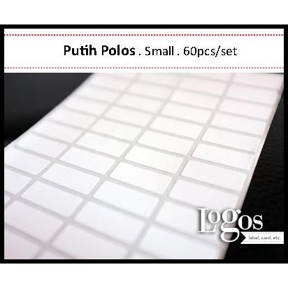

TERMURAH PUTIH POLOS SMALL. STICKER LABEL NAMA WATERPROOF. CETAKAN BRAND MERK !!!!