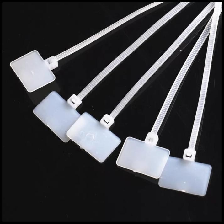 

TERMURAH LABEL KABEL TIES CABLE TIE 3 X 10CM MAKER NAME TAG 3X100MM 100PC PUTIH !!!!!!