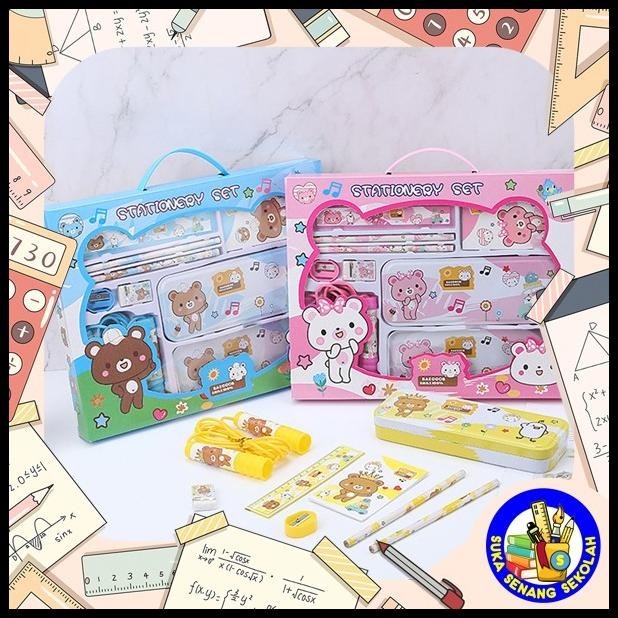 

BEST DEAL STATIONERY SET ISI 8 IN 1 CUTE TEDDY BEAR S8016 !!