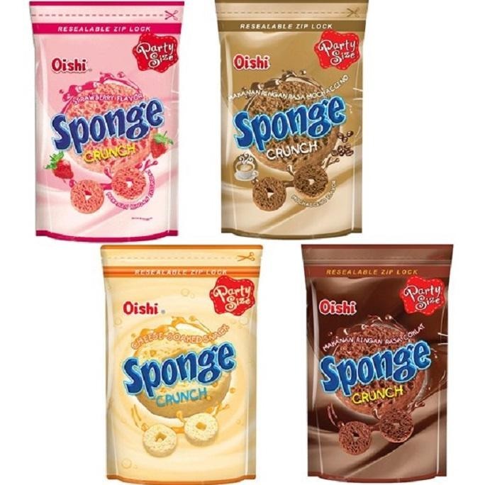 

Oishi Sponge Crunch Mochacino, Choclat, keju / chese, strawberry 100gr