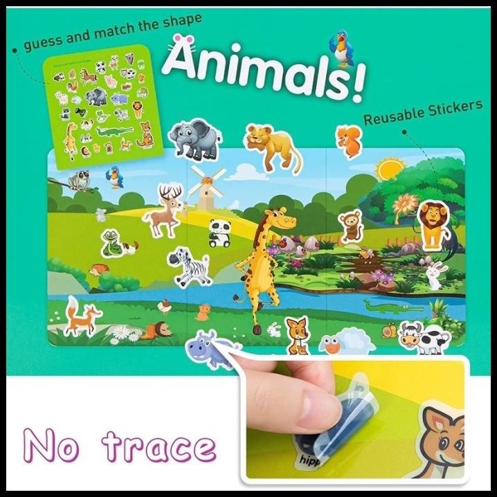 

HOT DEAL REUSABLE STICKER BOOK / BUKU EDUKASI / BUKU STIKER ANAK