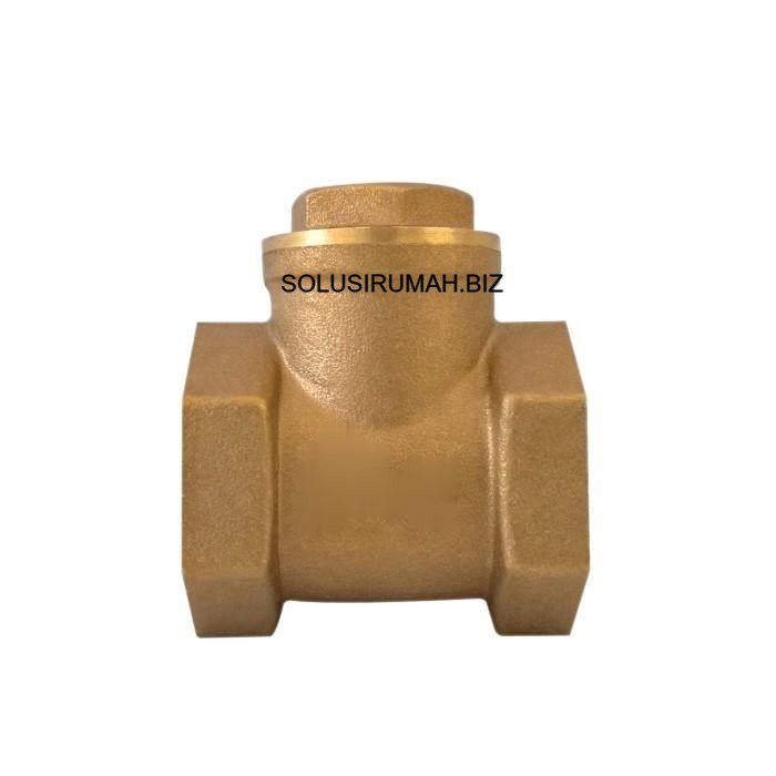 Buruan beli] swing check valve klep tabok 1/2" full kuningan 1/2inch 1/2in 1/2 inch