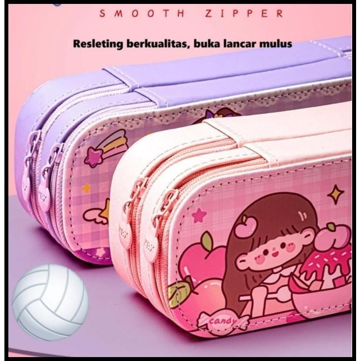 

TERBARU KOTAK PENSIL TEMPAT PENSIL 2 LAYER KOREAN DESIGN KBX WATERPROOF !