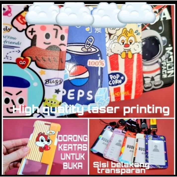 

TERBARU ID CARD HOLDER NAME TAG TEMPAT KARTU BAHAN HARDCASE ADA TALI LANYARD !!!!