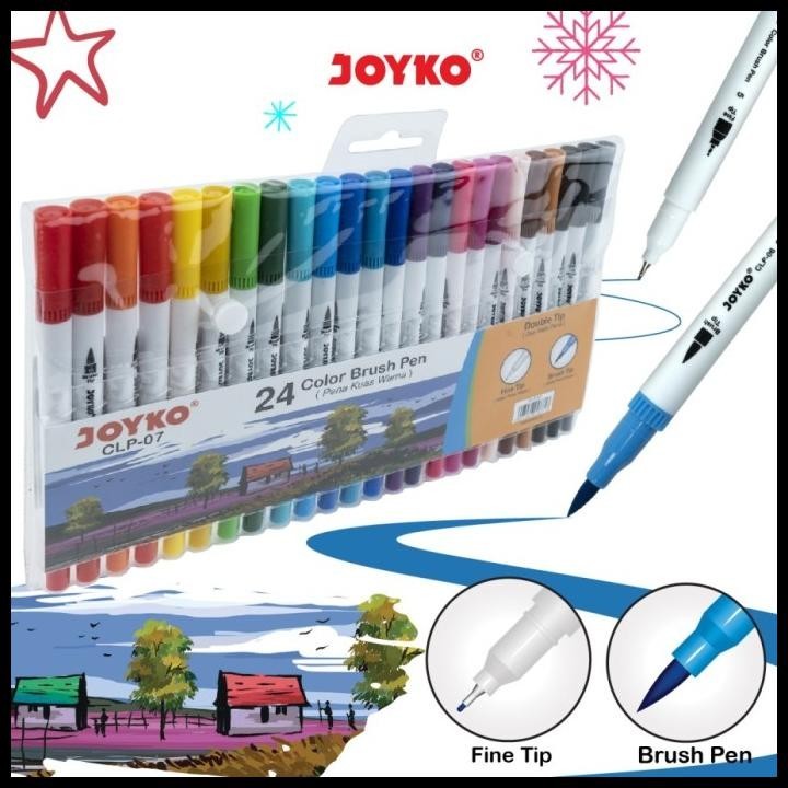 

COLOUR BRUSH PEN / PENA KUAS WARNA JOYKO CLP-07 24 WARNA