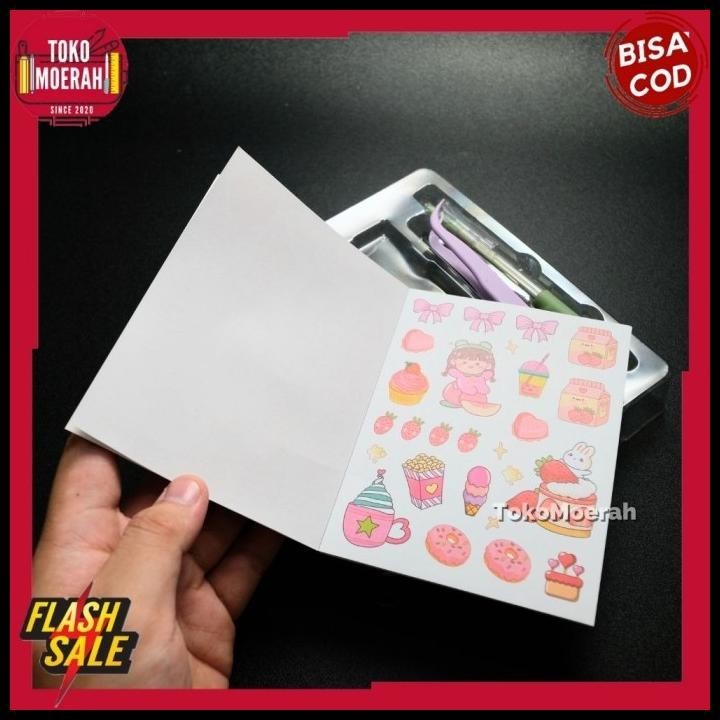 

HOT DEAL PAKET STIKER 3 IN 1 WD-A601 BUKU STICKER LUCU CUTTER PENJEPIT STIKER