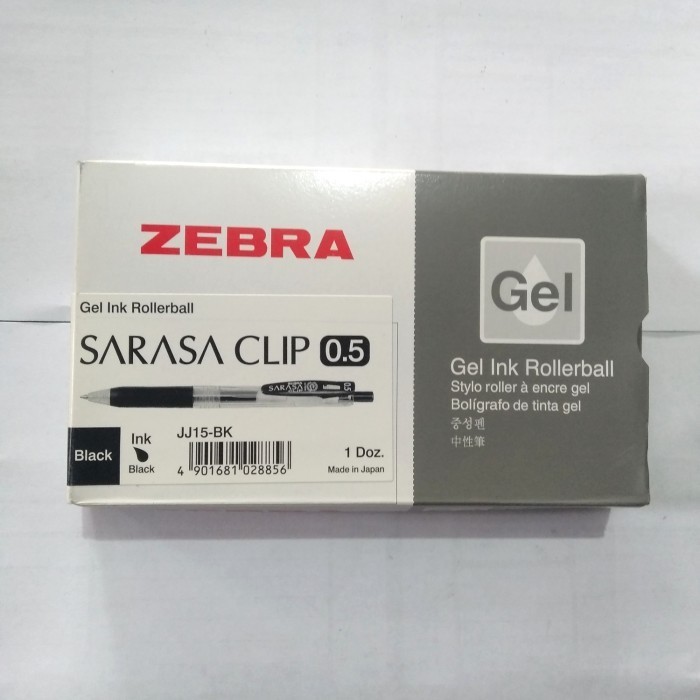 

Ready Pulpen zebra sarasa 0,5 hitam & biru / bolpoint zebra sarasa 0,5