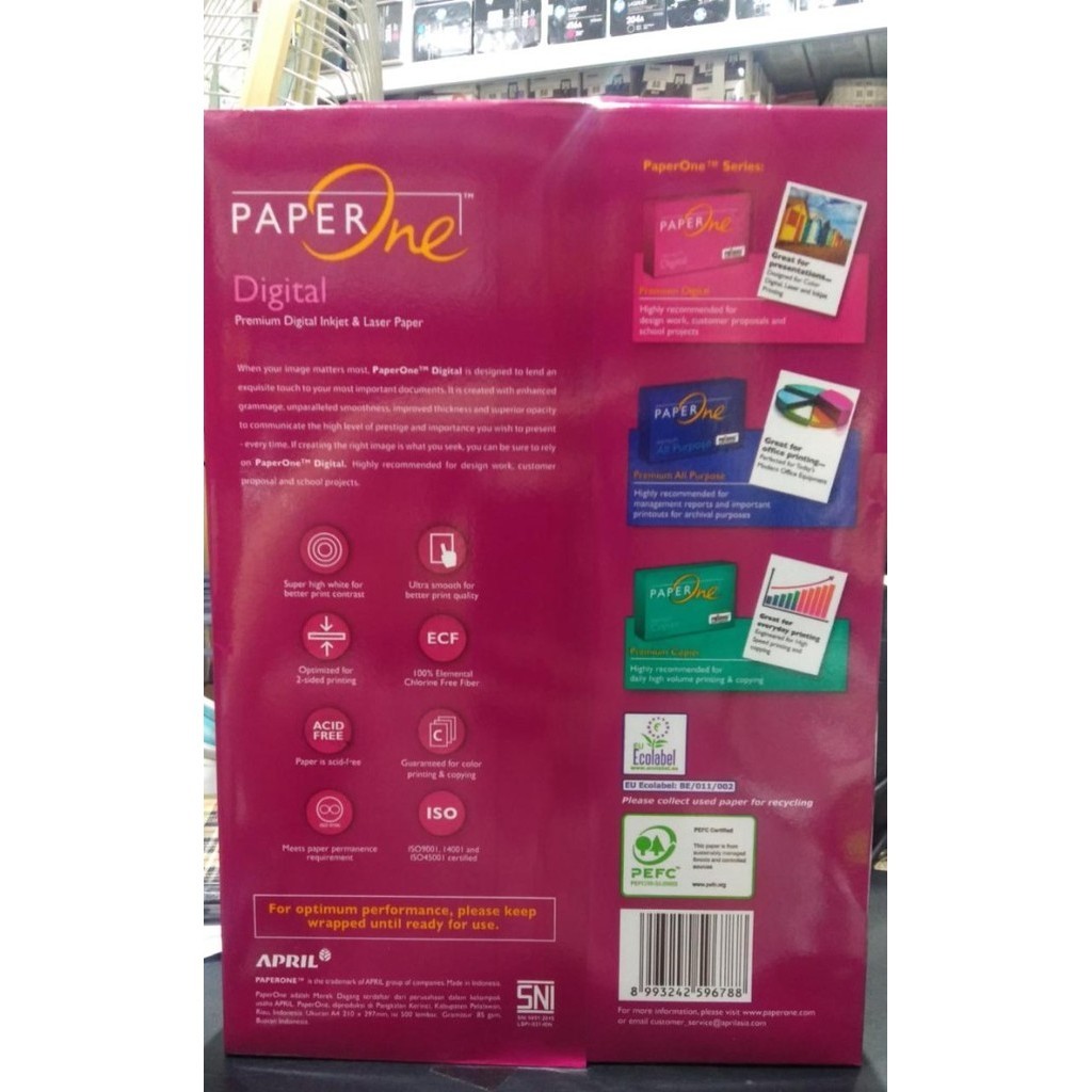 

Kertas A4 Paper One 80 Gram Hvs A4 Paper 500 Lembar
