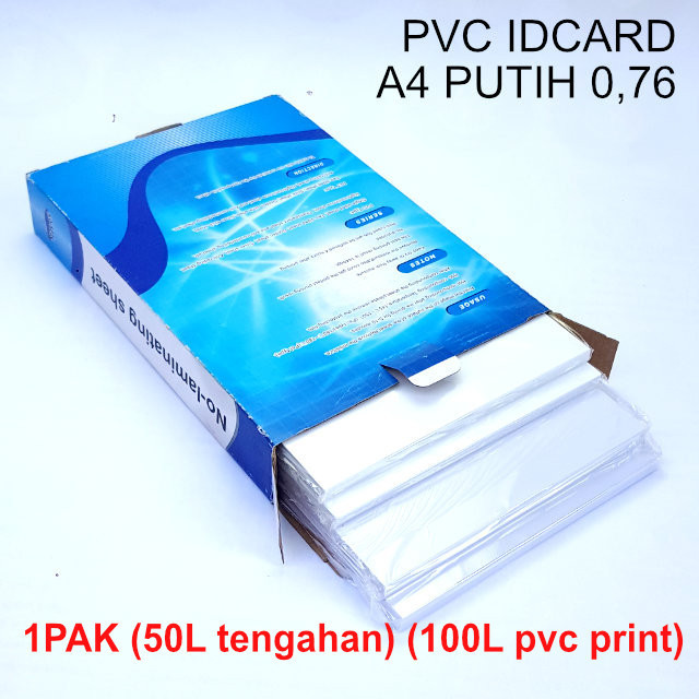 

Pvc Id Card Instan Inkjet Putih A4 Tebal Jadi 0,76 Isi 50 Set Per Pack