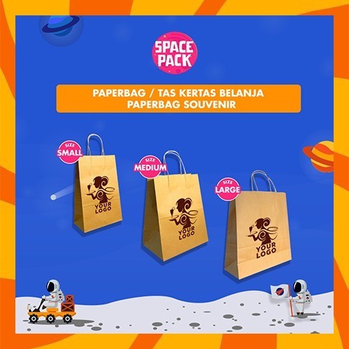 

CUSTOM CETAK LOGO PAPERBAG / TAS KERTAS BELANJA / PAPERBAG SOUVENIR - SPACEPACK