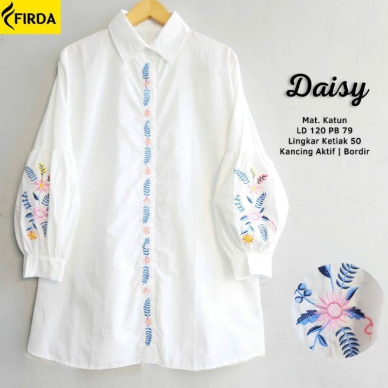 Daisy ld 120 Blouse Putih JUMBO by Firda