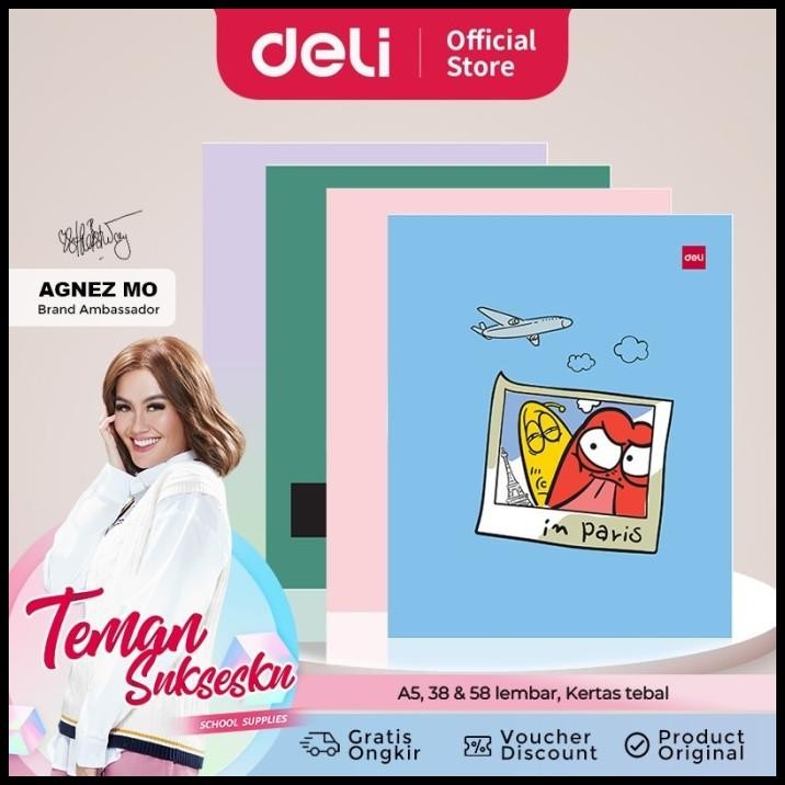 

GRATIS ONGKIR BUKU CATATAN / BUKU TULIS SEKOLAH 58 LEMBAR DELI MOTIF RANDOM (1PACK) !