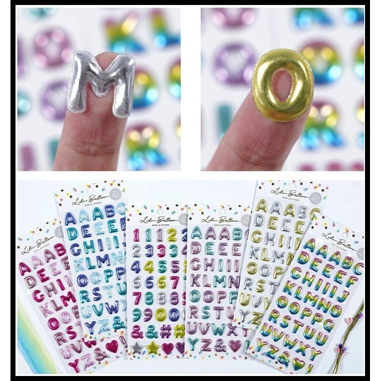 

HOT DEAL STICKER BALLOON ALPHABET ABC GAMBAR TIMBUL KERAS STIKER ANGKA IMPORT