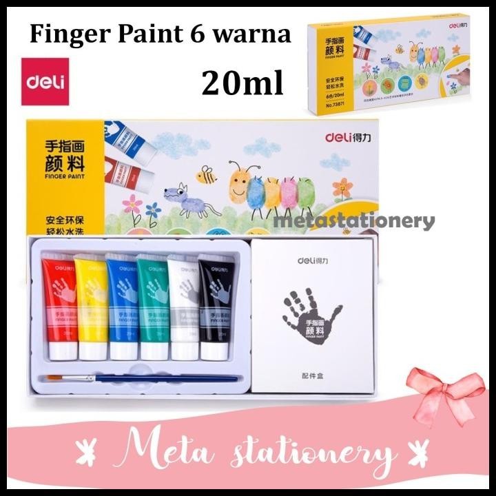 

BEST DEAL FINGER PAINT / CAT TANGAN DELI 6 WARNA + FREE KUAS !!!!!