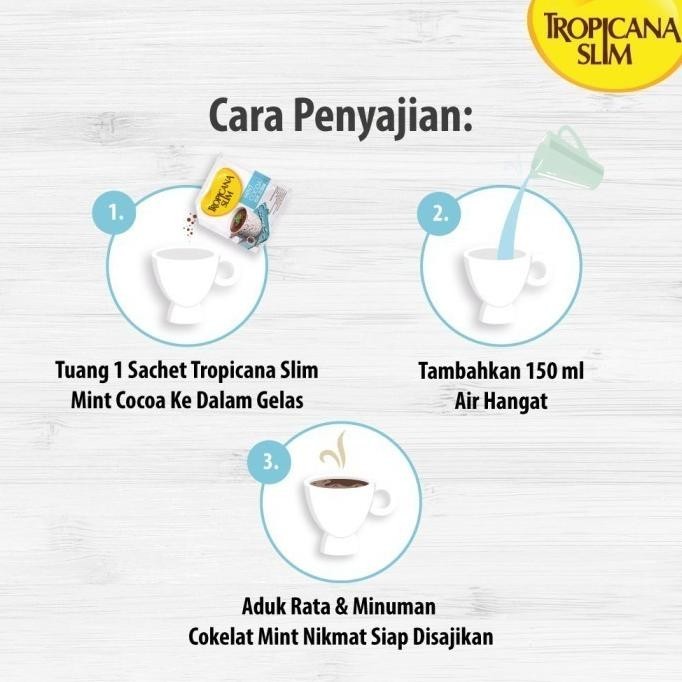 

BIG SALE TWIN PACK: TROPICANA SLIM MINT COCOA (10 SCH) - MINUMAN BEBAS GULA !!!!!