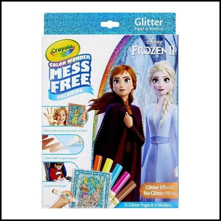 

HOT DEAL CRAYOLA COLOR WONDER MESS FREE GLITTER FROZEN COLORING MARKER !!!!!