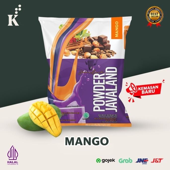 

BIG SALE BUBUK MINUMAN BUBBLE POWDER DRINK MANGGA / MANGO ORIGINAL JAVALAND 1KG !!!!!
