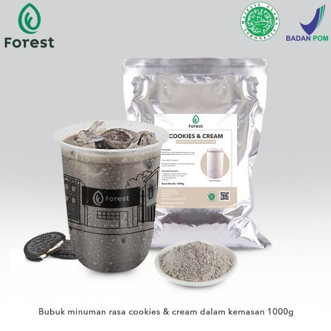 

READY STOCK BUBUK MINUMAN COOKIES AND CREAM POWDER - FOREST BUBBLE DRINK TC !!!!!