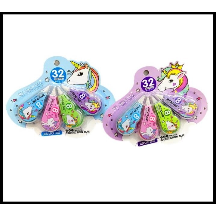 

BEST DEAL MRJ CORRECTION TAPE KARAKTER 4 IN 1 CORRECTION TIP-EX KERTAS ISI 4 PCS