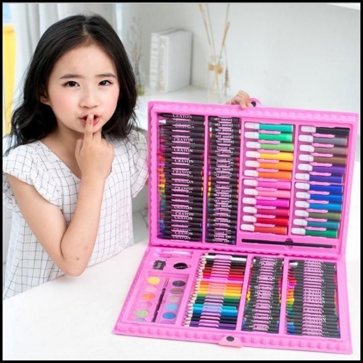 

DISKON MRJ DRAWING SET 168PCS OIL PASTEL CRAYON 168 IN 1 SET KRAYON ANAK !!