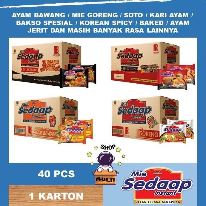 

READY STOCK MIE SEDAAP INSTAN 40 PCS 1 KARTON - MIE INSTAN SEDAP SEMUA RASA !!!!!