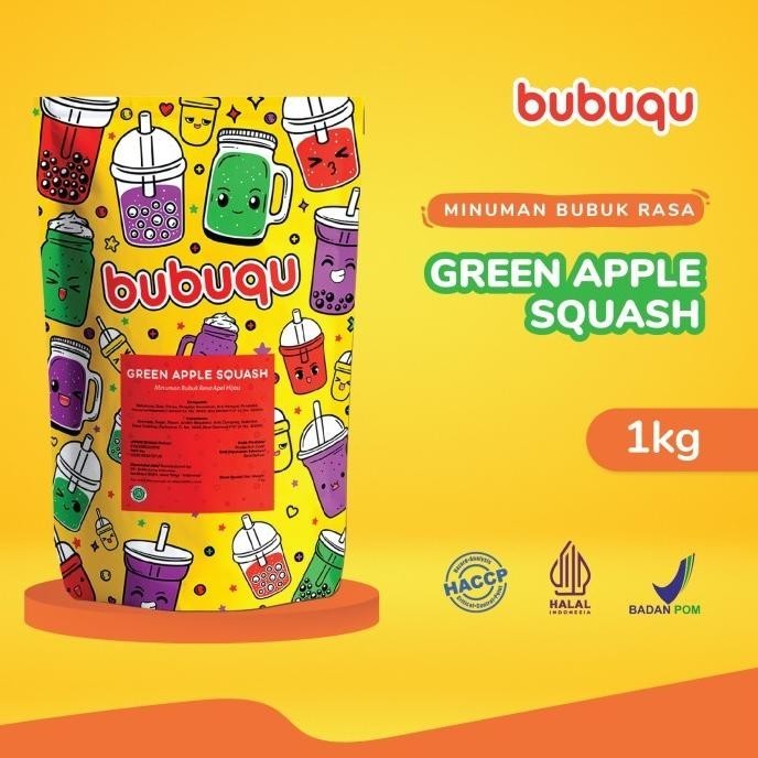 

TERBARU GREEN APPLE POWDER DRINK BUBUQU 1 KG - MINUMAN BUBUK APEL HIJAU !!!!!