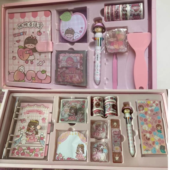 

Cute Diary Set Djournal Book Buku Jurnal Anak Dengan Diy Sticker