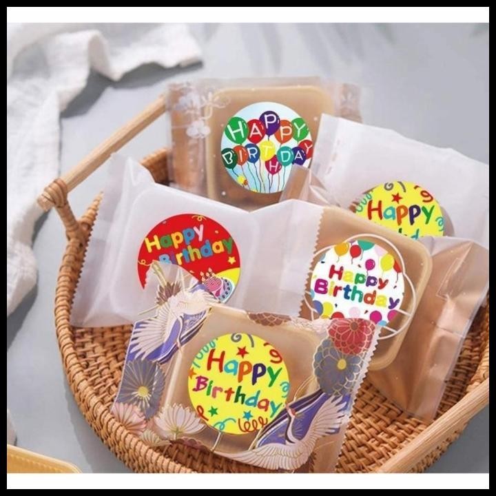 

DISKON 500PCS STICKER HAPPY BIRTHDAY/LABEL KARTU UCAPAN PACKING SEAL B !!!!!!
