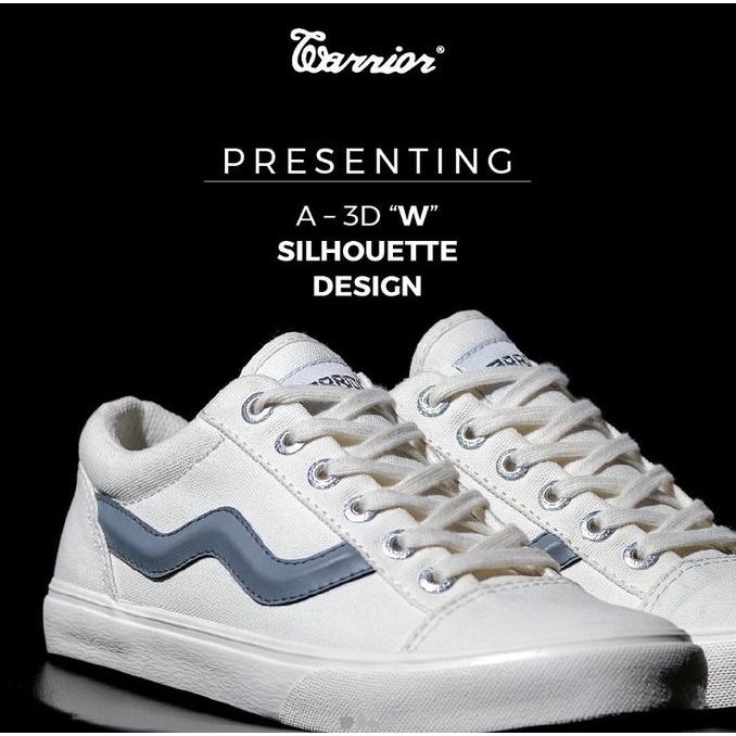 Sepatu Warrior Apollo White Sneakers Shoes Putih Original Indonesia Original