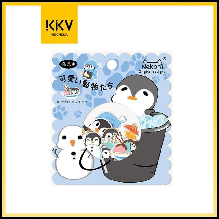 

HOT DEAL KKV NEKONI STICKER SET STIKER ANAK DIY ANIMAL CORGI PENGUIN DINO CAT !!!!!!!
