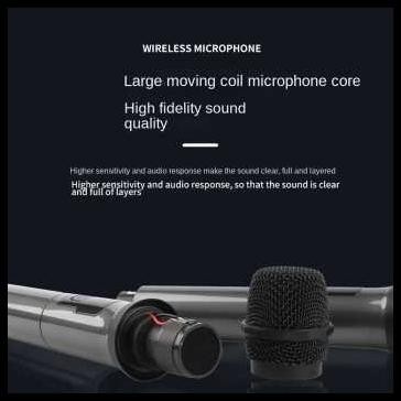 DISKON MICROPHONE KAROKE RIWORAL WIRELESS RECHARGEABLE 2 CHANNEL UHF 2 PCS  