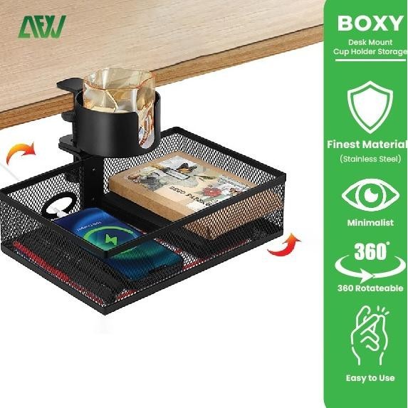 

Boxy Laci Bawah Meja Tempat Penyimpanan Desk Mount Cup Holder Storage Kualitas Premium