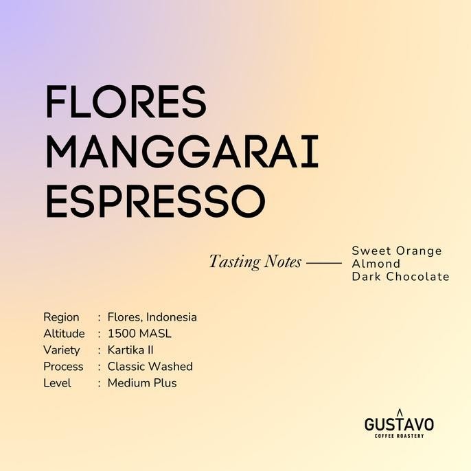 

Espresso Roast Flores Manggarai (1 Kg) Biji Kopi Arabika Gustavo