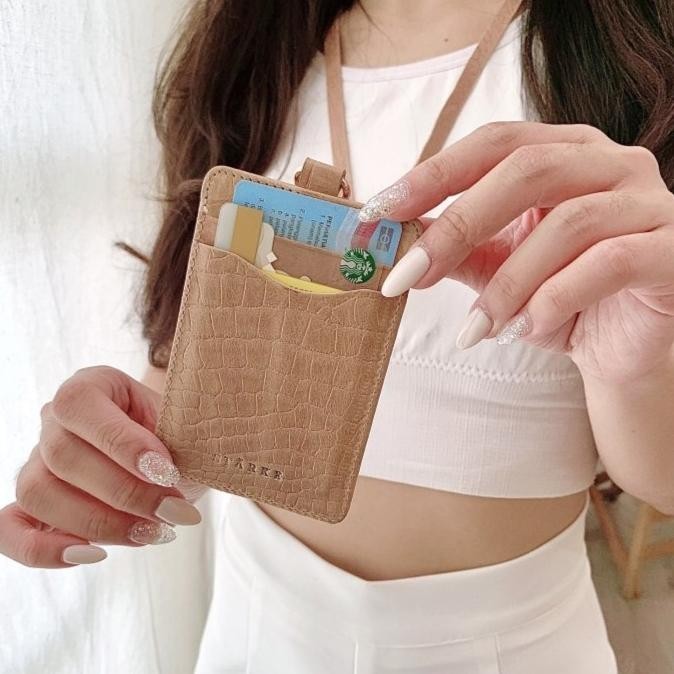 

Card Holder Id Card Kulit Asli Starke Leather Fury Chital Cream Kualitas Premium
