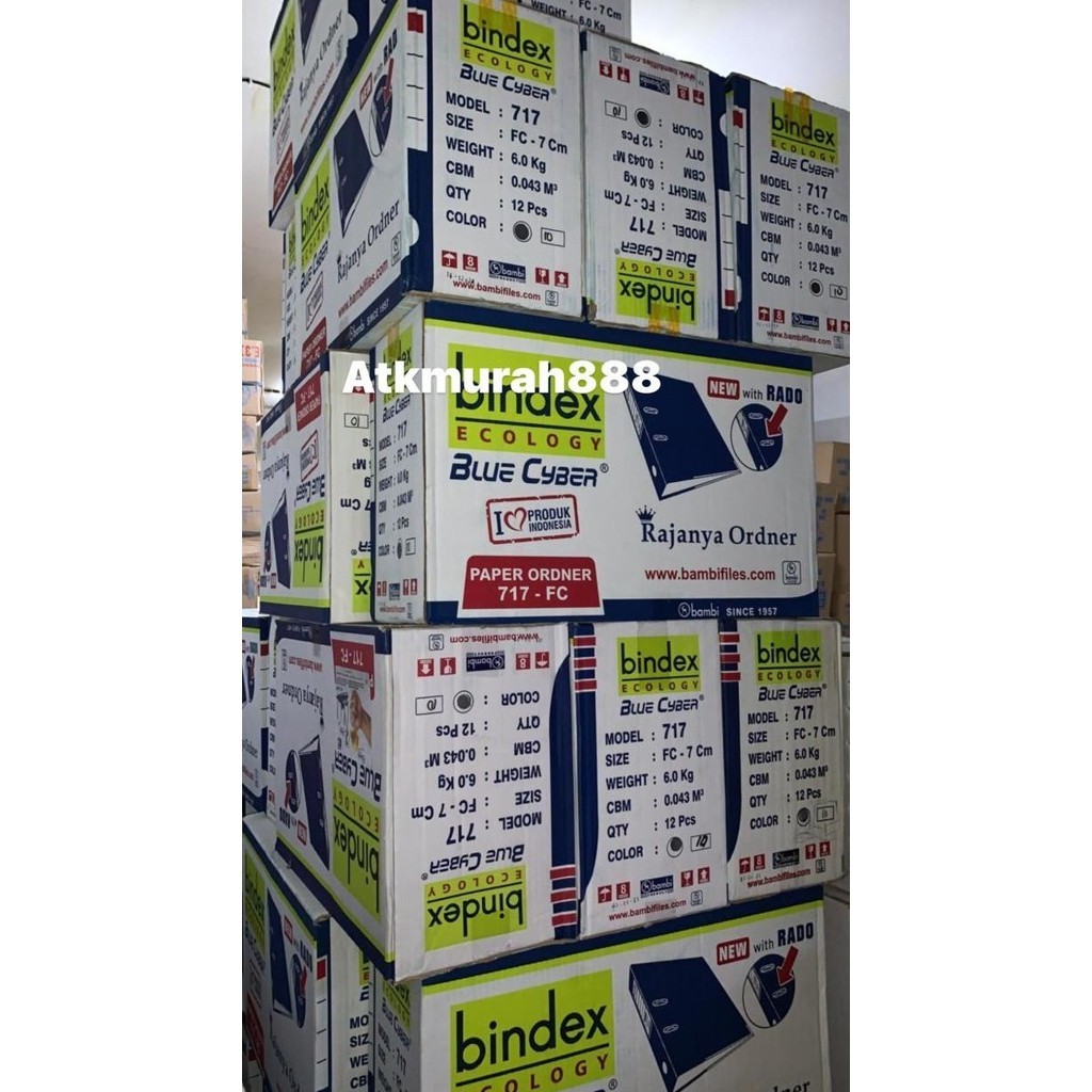

Ordner Bindex 717 Folio / 1 Karton / 1 Lusin / Isi 12 Pcs Premium Murah Baru