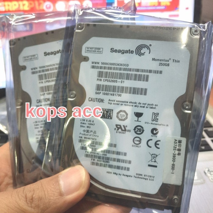 Hardisk Laptop 250Gb 2.5 Inch Sata Seagate Slim Garansi 1 Tahun