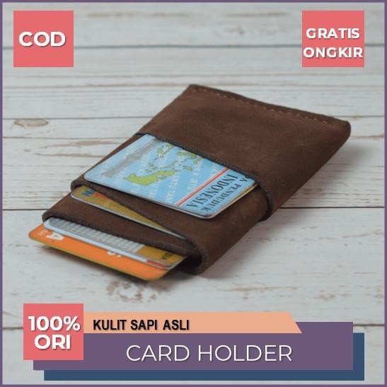 

Card Holder Dompet Kartu Ktp Sim Atm Kulit Asli Handmade Leather Kualitas Premium